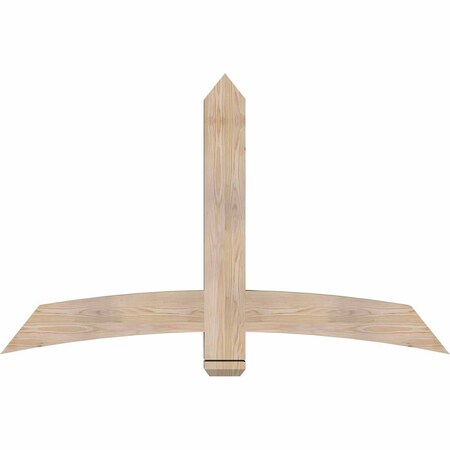 Ekena Millwork Bellingham Smooth Timber Gable Bracket, Douglas Fir, 60"W x 38"H x 3 1/2"D x 5 1/2"F, 15/12 Pitch GBW060X38X0406BEL00SDF